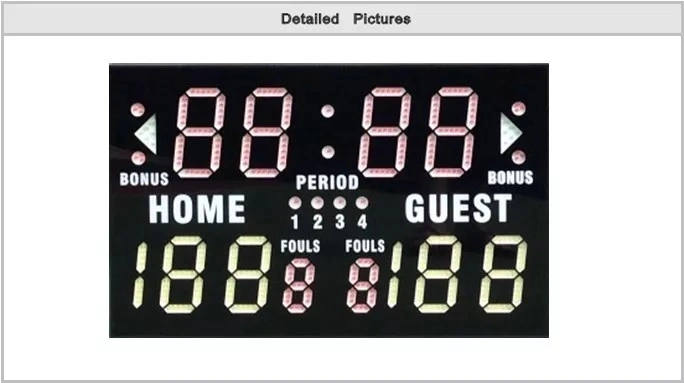 Electronic Cricket Scoreboard LED Score Board Digital Scoreboard for Basketbal Outdoor LED Clock Temperature Display/ LED Gas Price Sign/ LED Table Tennis Digit