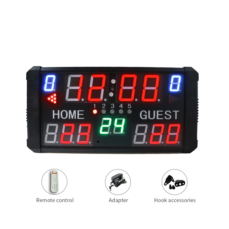 Drop Shipping Electronic Futsal Digital Basketball Curling Scoreboard with Home and Guest