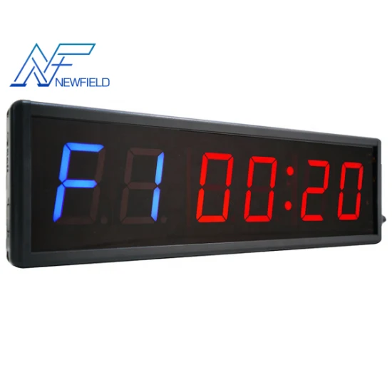 Newfield Numérique LED Noir Rectangle Portable Grand 2,3 Pouces Compte à Rebours Fitness Gym Minuterie Intervalle D'entraînement Chronomètre Fitness Minuterie