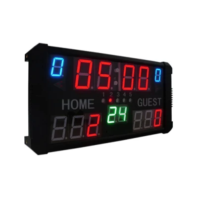 Tableau de bord moins cher de gymnastique électronique Portable LED tableau de bord de basket-ball numérique avec horloge de tir