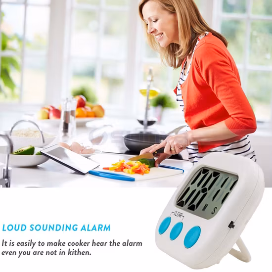 Minuterie de cuisine de haute qualité en gros avec fonction de compte à rebours Minuterie électronique LCD