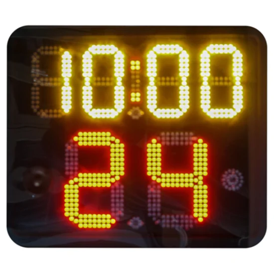 Tableau de bord numérique de 24 secondes, horloge de tir électronique LED étanche à quatre côtés
