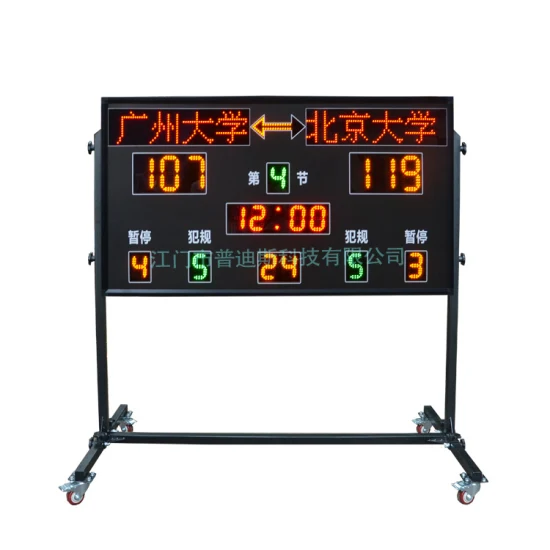 Tableau de bord LED de basket-ball de changement de score de numéro de carte LED numérique étanche