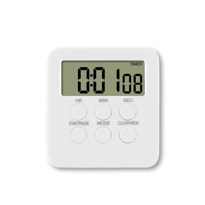 Mini minuterie de cuisine numérique en gros avec fonction d'horloge de compte à rebours