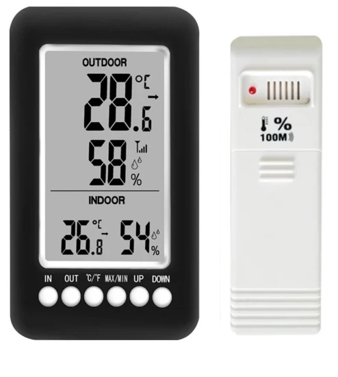 Chambre intérieure LCD température électronique humidité mètre thermomètre numérique hygromètre réveil