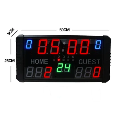 Tableau de bord de jeu de basket-ball sans fil magnétique électronique numérique Mini tableau de bord LED à batterie rechargeable intégrée