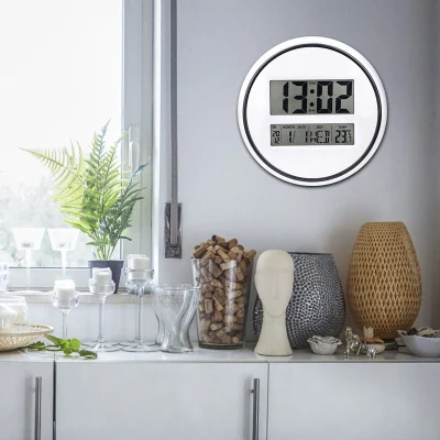 2022 personnalisé mode décor à la maison électronique numérique LCD horloge murale calendrier température horloge
