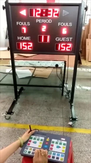 Écran de score de jeu de ballon de basket Tableau de score numérique à télécommande LED